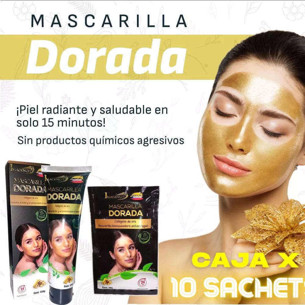 Mascarilla facial dorada✨👧🏻