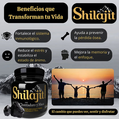 Shilajit Puro del Himalaya ,Potenciador Natural de Energía y Vitalidad