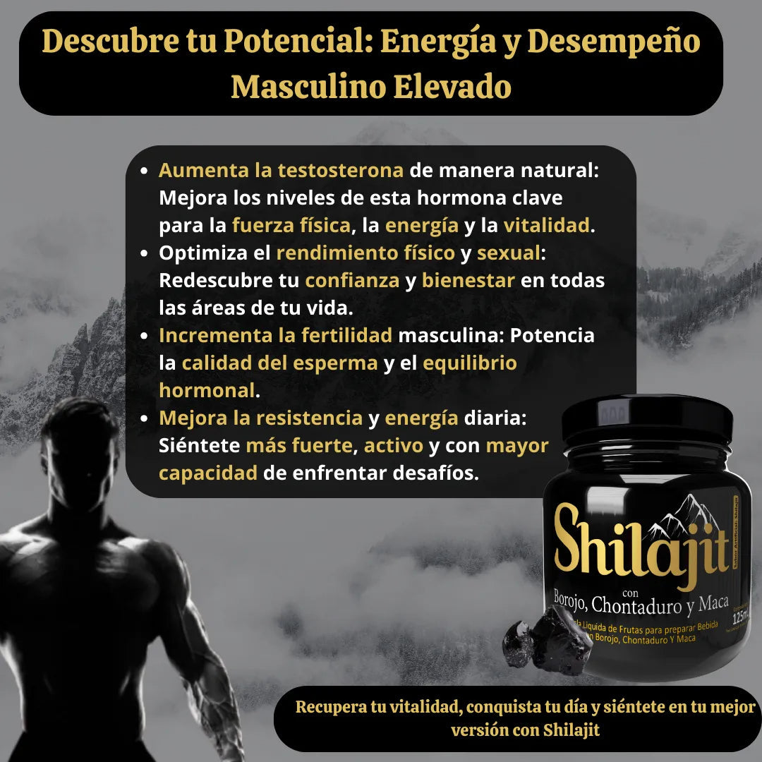 Shilajit Puro del Himalaya ,Potenciador Natural de Energía y Vitalidad
