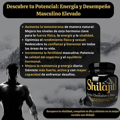 Shilajit Puro del Himalaya ,Potenciador Natural de Energía y Vitalidad