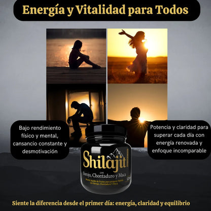 Shilajit Puro del Himalaya ,Potenciador Natural de Energía y Vitalidad