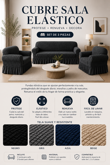 Cubre Sofá Premium Set x3 🛋️✨