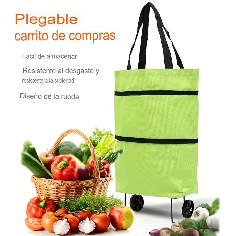 Bolsa De Compras Plegable Con Ruedas, Set X2 🏪🛒