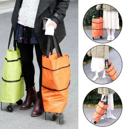 Bolsa De Compras Plegable Con Ruedas, Set X2 🏪🛒