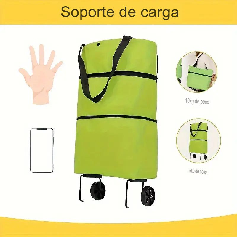 Bolsa De Compras Plegable Con Ruedas, Set X2 🏪🛒