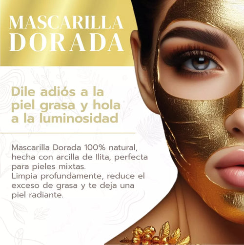 Mascarilla facial dorada✨👧🏻