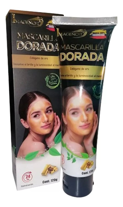Mascarilla facial dorada✨👧🏻