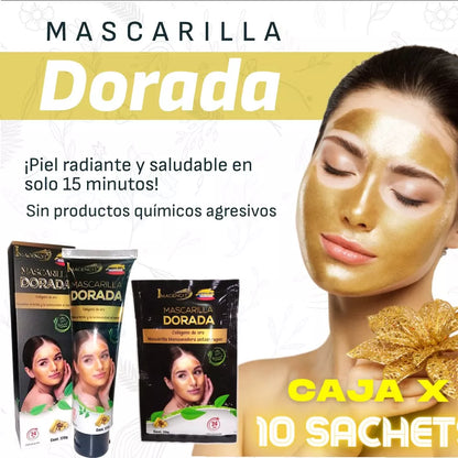 Mascarilla facial dorada✨👧🏻
